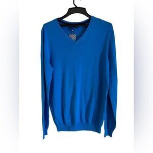Divided by H&M blue size M men V neck sweater 100% cotton NWT